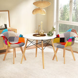 NNEDSZ 1 Artiss Dining Table and 2 Chairs Set DSW 90cm