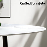 NNEDSZ 1 Artiss Dining Table and 4 Chairs Set Marble Black