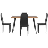 NNEDSZ 1 Artiss Dining Table and 4 Chairs Set Rectangle Metal