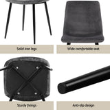 NNEDSZ 1 Artiss Dining Table and 4 Chairs Set Grey Velvet