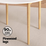 NNEDSZ 1 Artiss Dining Table and 4 Chairs Set Wishbone Wood