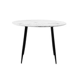 NNEED 110cm Dining Table with Marble Finish White&Black