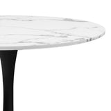 NNEED 90cm Dining Table Marble Tulip Shape White&Black