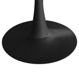NNEED 90cm Dining Table Marble Tulip Shape White&Black