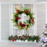 NNEOBA Christmas Wreath Simulated Garland Hanging Decor