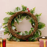 NNEOBA Christmas Wreath Simulated Garland Hanging Decor