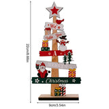 NNEOBA Desktop Christmas Tree Santa Claus DIY Decoration Wooden Christmas