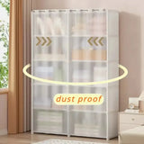 NNEOBA Dustproof Wardrobe Multi-layer Storage Rack with Curtains