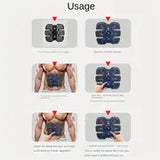 NNETM Rechargeable Remote Control Abdominal Muscle Toner, Muscle Trainer, Body Muscle Stimulator EMS Massager- Tone Your Abs, Hips, And Buttocks At Home
