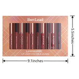NNETM 12 Matte  Velvet Nude Liquid Lipstick + Lip Liner Set Lip Gloss