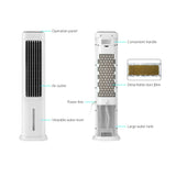 NNEDSZ Tower Evaporative Air Cooler Conditioner Portable Cool Fan Humidifier 6L