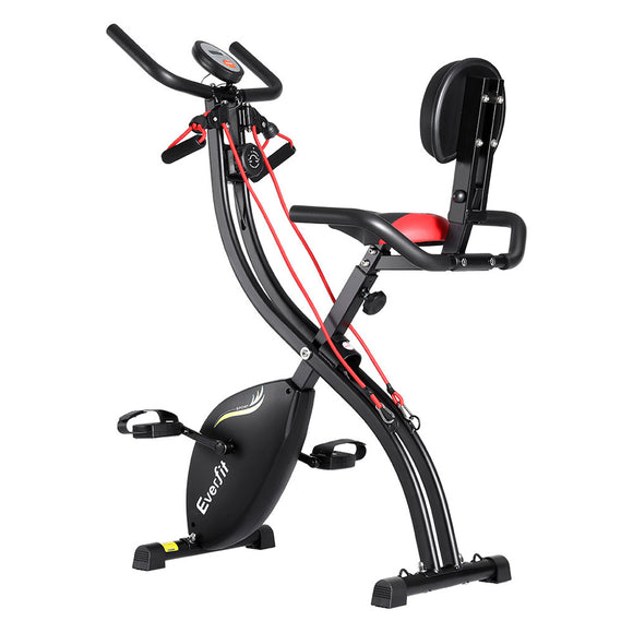 NNEDSZ Folding Exercise Bike Magnetic X-Bike Indoor Cycling Resistance Rope