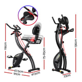 NNEDSZ Folding Exercise Bike Magnetic X-Bike Indoor Cycling Resistance Rope