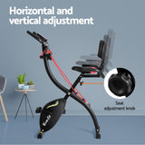 NNEDSZ Folding Exercise Bike Magnetic X-Bike Indoor Cycling Resistance Rope