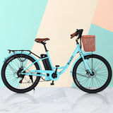 NNEDSZ 26" Electric Bike City Bicycle eBike e-Bike Commuter w/ Battery BL