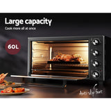 NNEDSZ Devanti 60L Convection Oven Electric Fryer Ovens 2000W