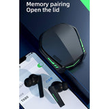 Xt80 Tws Dual Mode Bluetooth Earphones With Breathing Light And Charging Box - Black-1915196965998694407