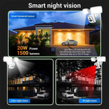Wireless Floodlight Camera With Night Vision & Pir Detection - 3Mp-1915196523122135043