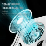 Silver Foldable Laptop Bracket With Fan - Space-Saving Design-1915197147242958850