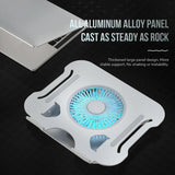 Silver Foldable Laptop Bracket With Fan - Space-Saving Design-1915197147242958852
