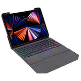 Bluetooth Keyboard Leather Case With Backlight & Touchpad For Ipad Air 10.9 - Black-1915196813523161088