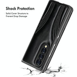 Embossed Folding Case For Samsung Galaxy Z Fold 4 - Blue-1915196526708264963