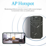 180 Degree Mini Wifi Camera With Back Clip - Black-1915196916036145155