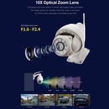 10X Zoom Wifi Ip Camera - Waterproof White-1915196654743588871