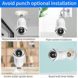 2.0Mp Wifi Light Bulb Camera With Motion Detection And Night Vision - White-1915196970067169289