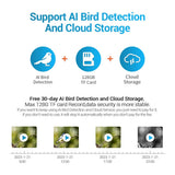 2Mp Wifi Camera With Ai Bird Recognition And Pir Motion Detection-1915197557265534985