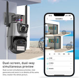 Smart Dual 2Mp Wifi Spherical Ip Camera With Humanoid Recognition And Alarm-1915198255646511107