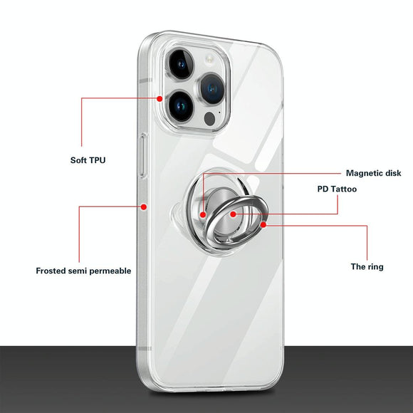 Tpu Phone Case With Ring Holder For Iphone 15 - Slim & Secure-1915196657889316865