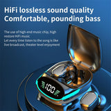 Intelligent Bluetooth Earphones With Digital Display - Black-1915197121338937349