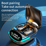 Intelligent Bluetooth Earphones With Digital Display - Black-1915197121338937350