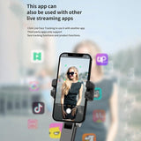 Desktop Gimbal Stabilizer With Fill Light And Selfie Stick - Black-1915196866568523781