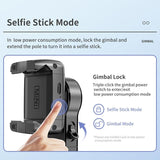 Desktop Gimbal Stabilizer With Fill Light And Selfie Stick - Black-1915196866568523785