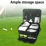 Black Folding Golf Bag With Large Capacity-1915196940476354565