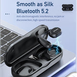 Black T69 Sport Tws Bluetooth Earbuds With Air Conduction-1915196846687522820