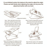 Silver Foldable Swivel Laptop Stand-1915196817331589122