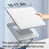 Silver Foldable Swivel Laptop Stand-1915196817331589126