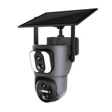 2Mp Solar Wifi Camera With Two-Way Voice & Alarm Recording - Black Binocular-1915196865775800321