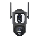 2Mp Solar Wifi Camera With Two-Way Voice & Alarm Recording - Black Binocular-1915196865775800323