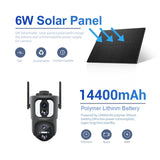 2Mp Solar Wifi Camera With Two-Way Voice & Alarm Recording - Black Binocular-1915196865775800325