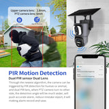 2Mp Solar Wifi Camera With Two-Way Voice & Alarm Recording - Black Binocular-1915196865775800326