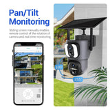 2Mp Solar Wifi Camera With Two-Way Voice & Alarm Recording - Black Binocular-1915196865775800327