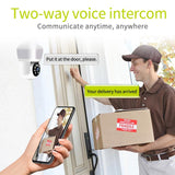 Smart Night Vision Camera With Motion Tracking And Voice Intercom - White-1915196886860566533
