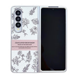 Floral Sketch Pearlescent Pc Case For Samsung Galaxy Z Fold 4-1915196646812160006