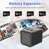 Waterproof Mini Action Camera With Night Vision And Ring Bracket - Black-1915196836101099527