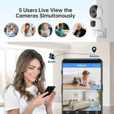 Waterproof Smart Wifi Camera With 4Mp Zoom - Hd Indoor White-1915196654563233794