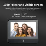 1080P Wifi Smart Cat Eye Video Doorbell With 4.3 Ips Lcd Screen And Infrared Night Vision Black-1915196962353844225